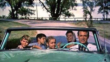 A family drive - Cary, Sophia and the Kids (Houseboat, 1958)